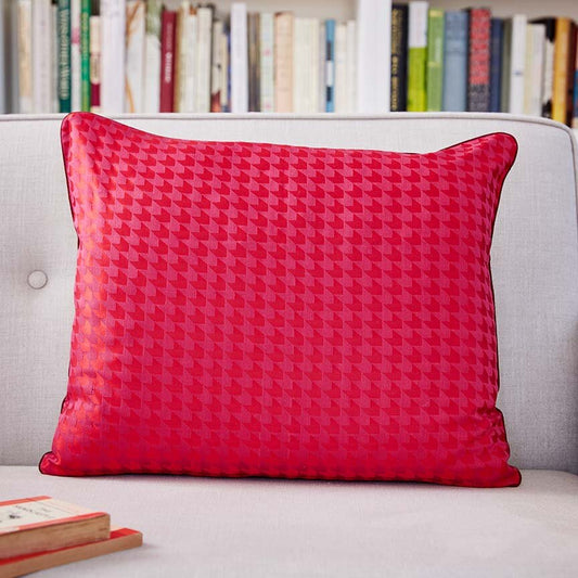 Hot Pink Banarsi Silk Pillow Cover