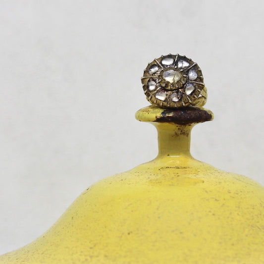 Antique Tourmaline Circle Flower Ring in 18k