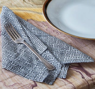 RSA LAYLA NAPKINS RECYCLED FABRICS SET OF 8