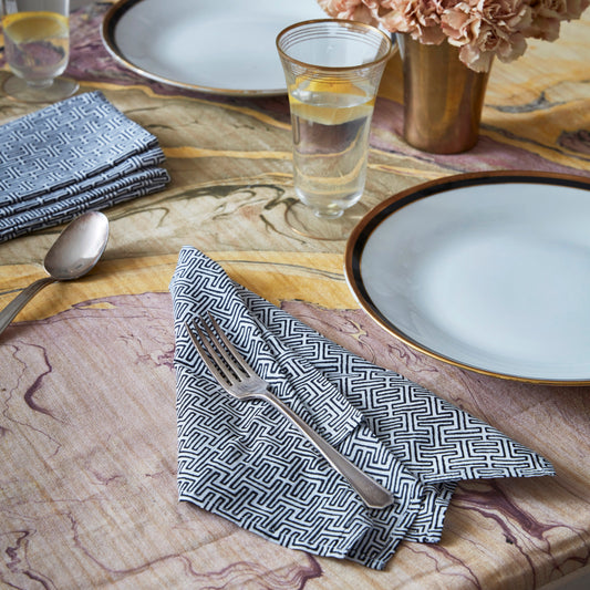 Ivory Black Napkins