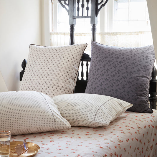 Gray Decorative Pillowcases, and Bed Cover