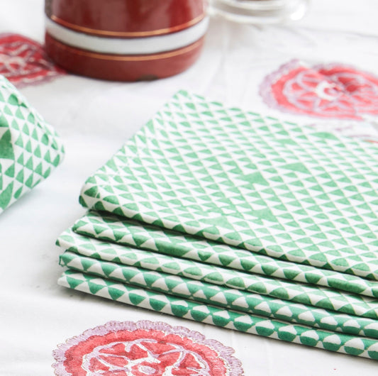 RSA LAY NAPKIN GRN PYRAMID