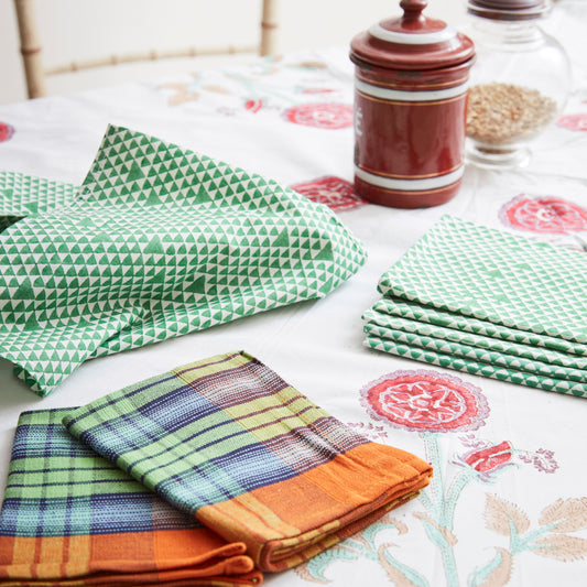 Green Napkins & Tea Towels