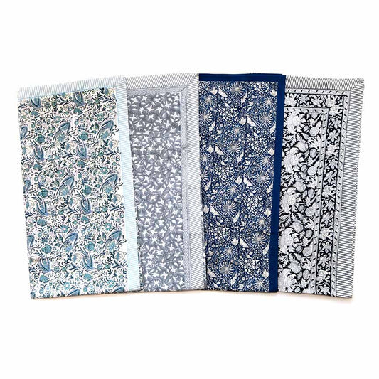 Printed Tablecloths – Assorted Blues and Greys