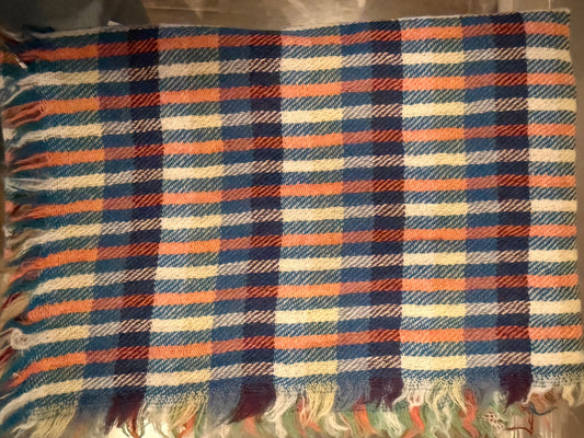 EPICE FW26 SW2612 WOOL TWILL CHECK BANDANA DESERT BLUE