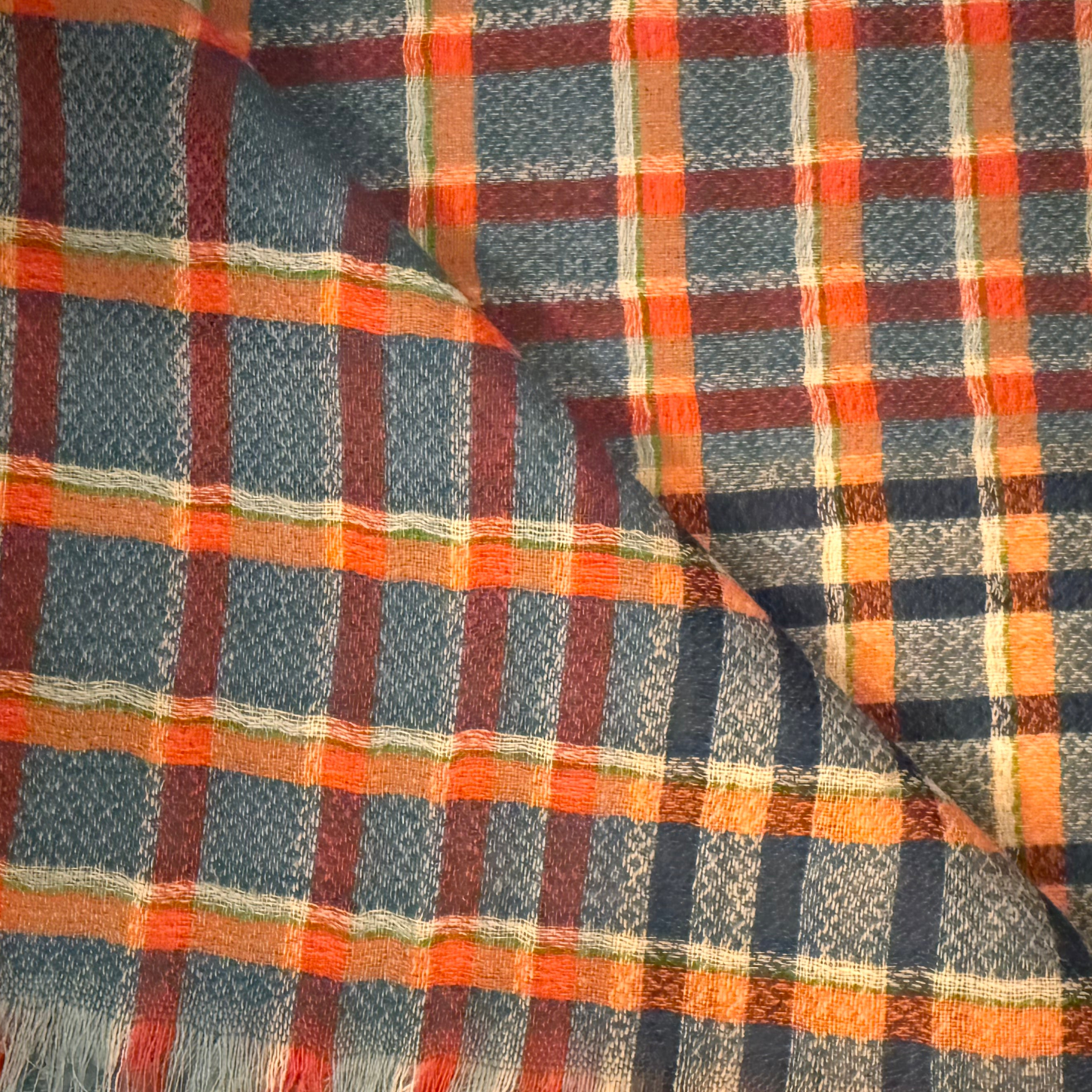 EPICE FW26 SW2614 WOOL LARGE CHECK BANDANA