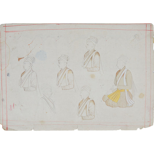 Seated Noblemen Miniature Painting