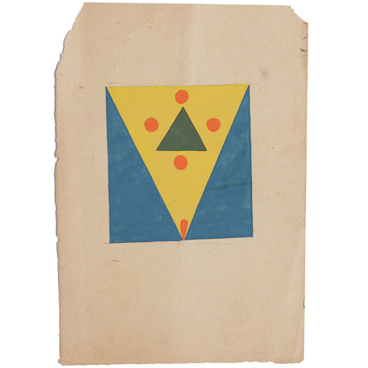 Triangles Yantra Yellow & Blue