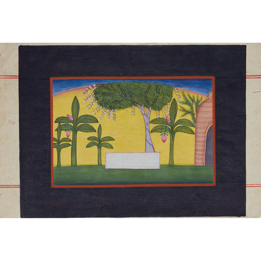 Tree and Palms with Flowers