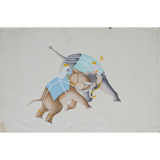 Elephants Brown and Gray