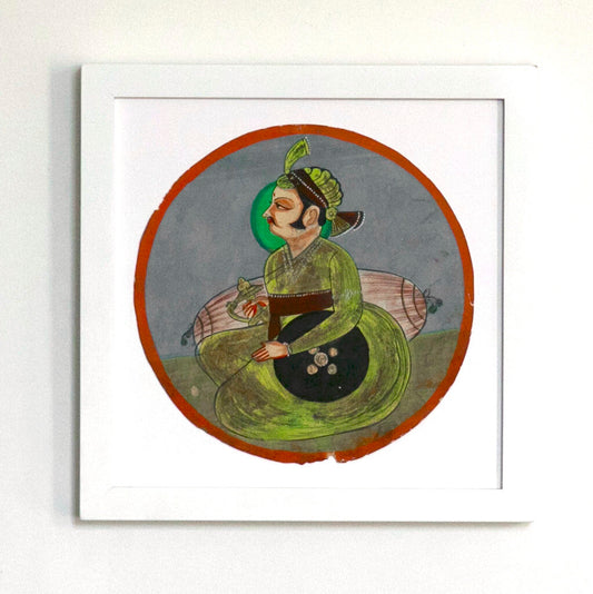 Indian Round Green Man with Bolster