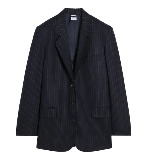 ASPESI FINE WOOL BLAZER NAVY