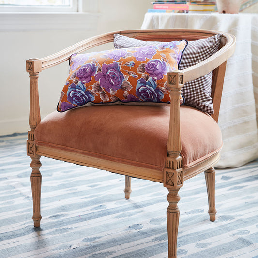 Vintage Russian Roller Print Floral Pillows