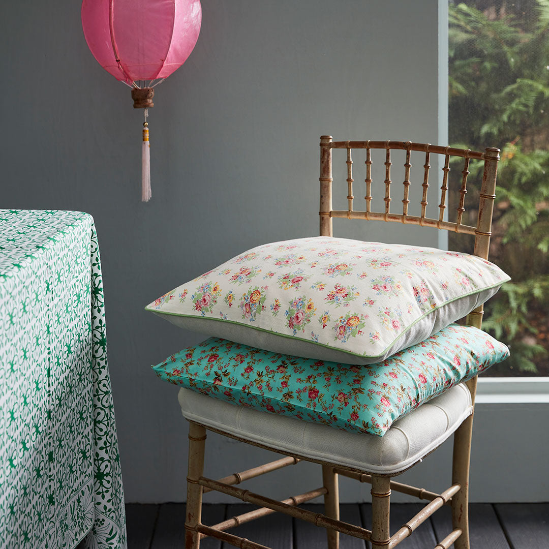 Cotton Summer Floral Pillows