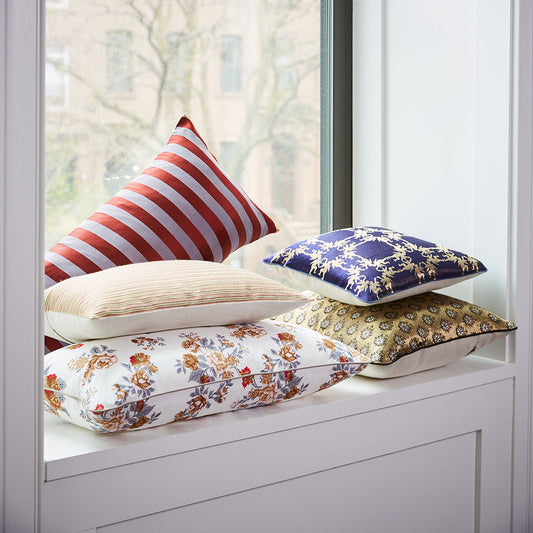 Shiny Grey & Red Rose Pillow